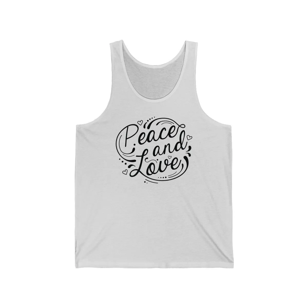 PEACE & LOVE <br>unisex jersey tank