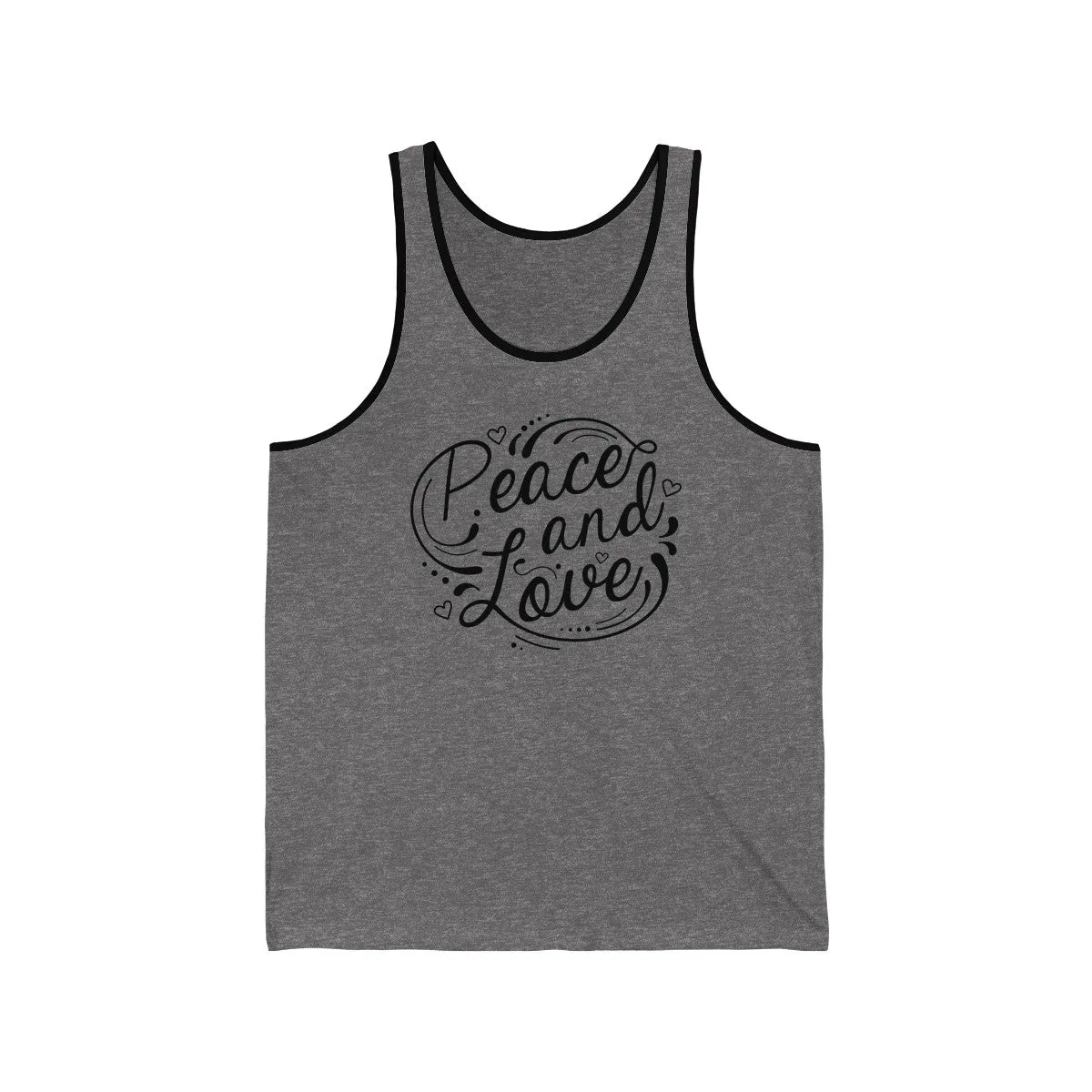PEACE & LOVE <br>unisex jersey tank