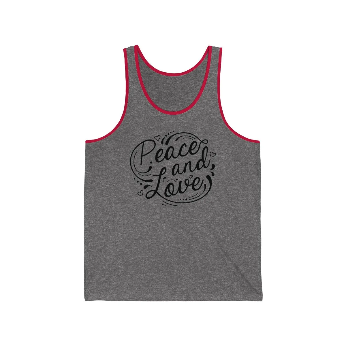 PEACE & LOVE <br>unisex jersey tank
