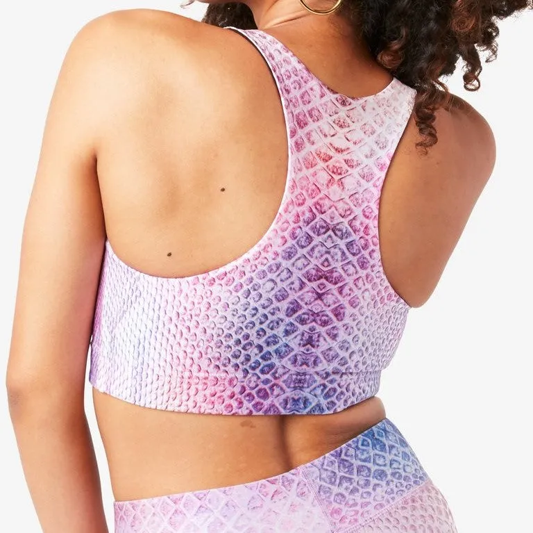 Pink Python Hi-Shine Sports Bra