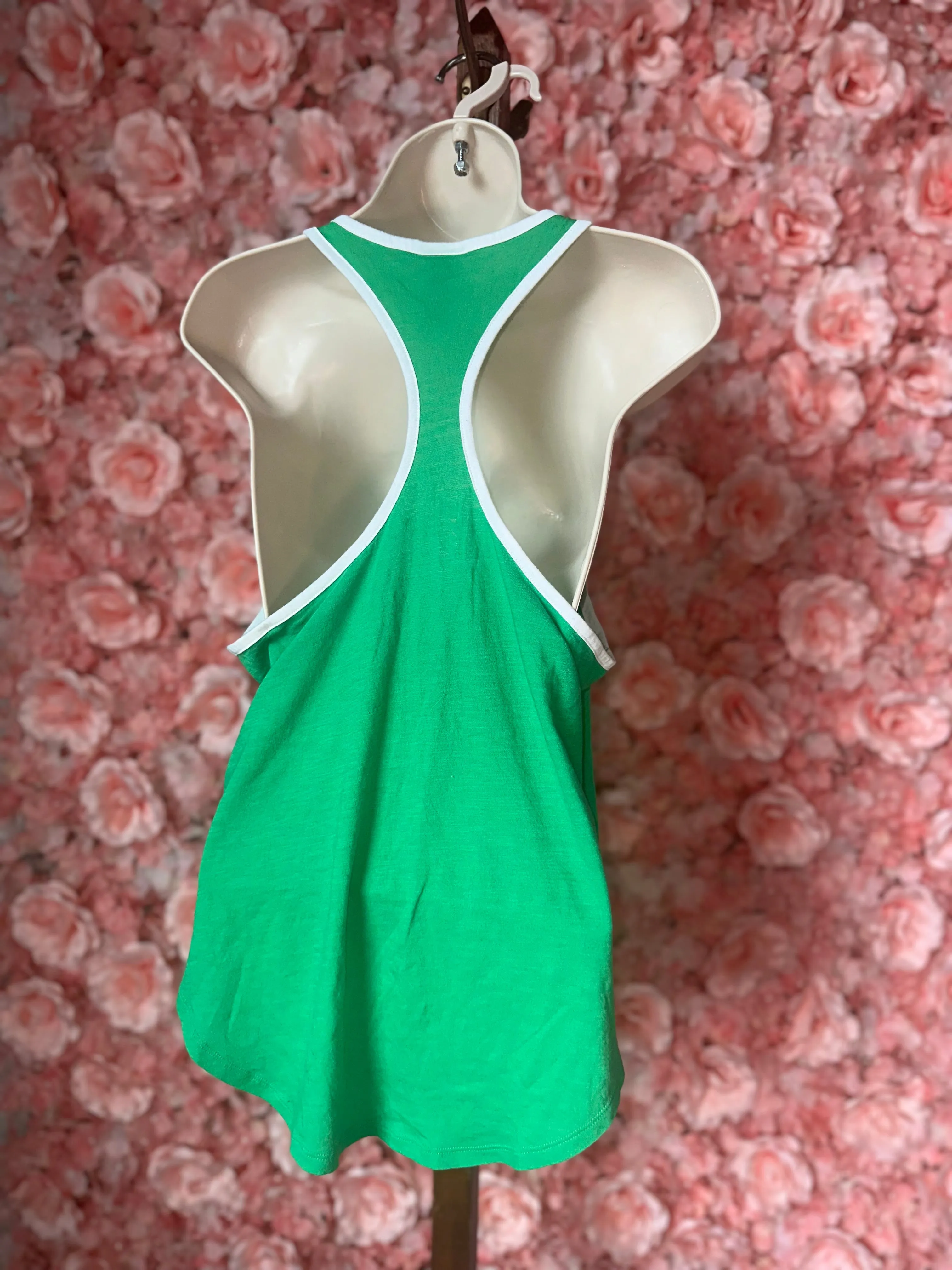 PINK VS (Medium) Green St. Patty Tank Sequin ‘Let The Shenanigan’s Begin’