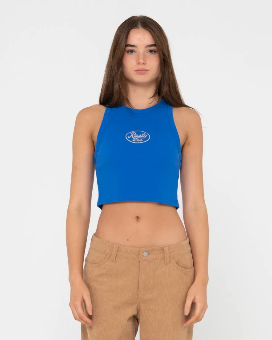 Pit Stop Ribbed Racer Tank