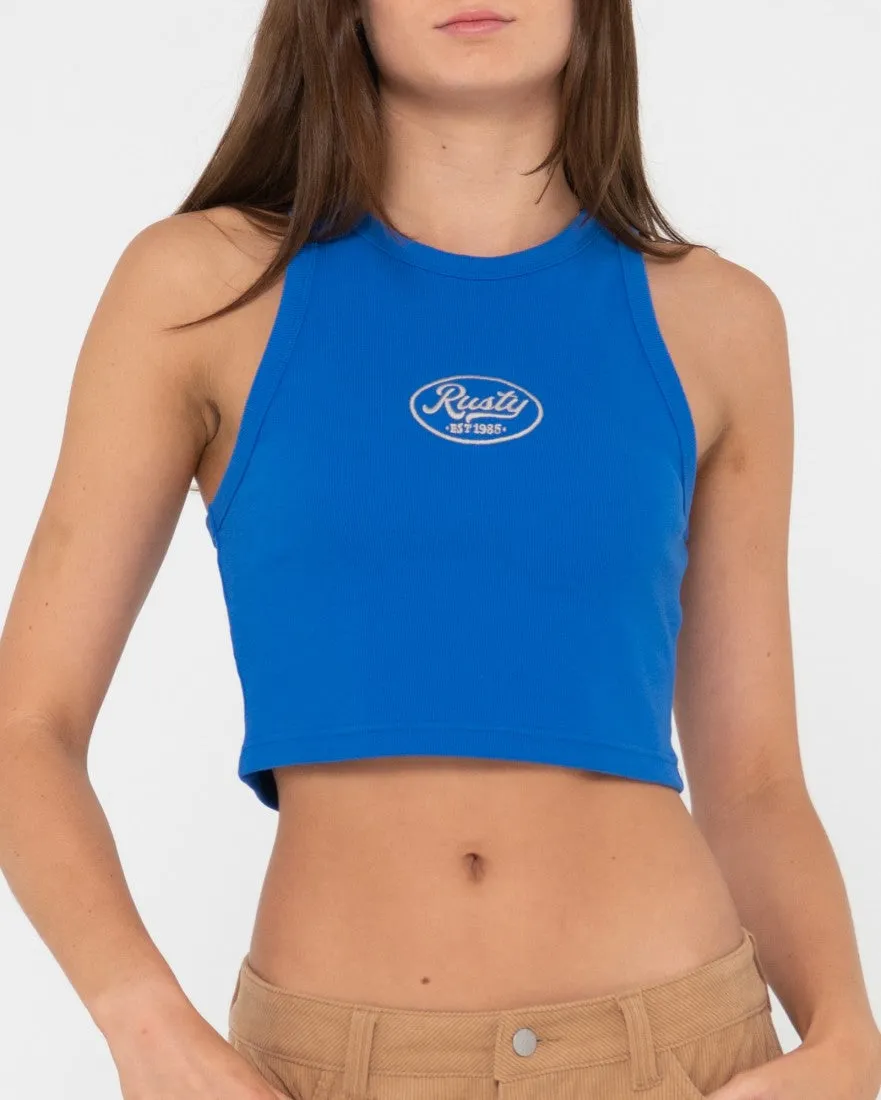 Pit Stop Ribbed Racer Tank