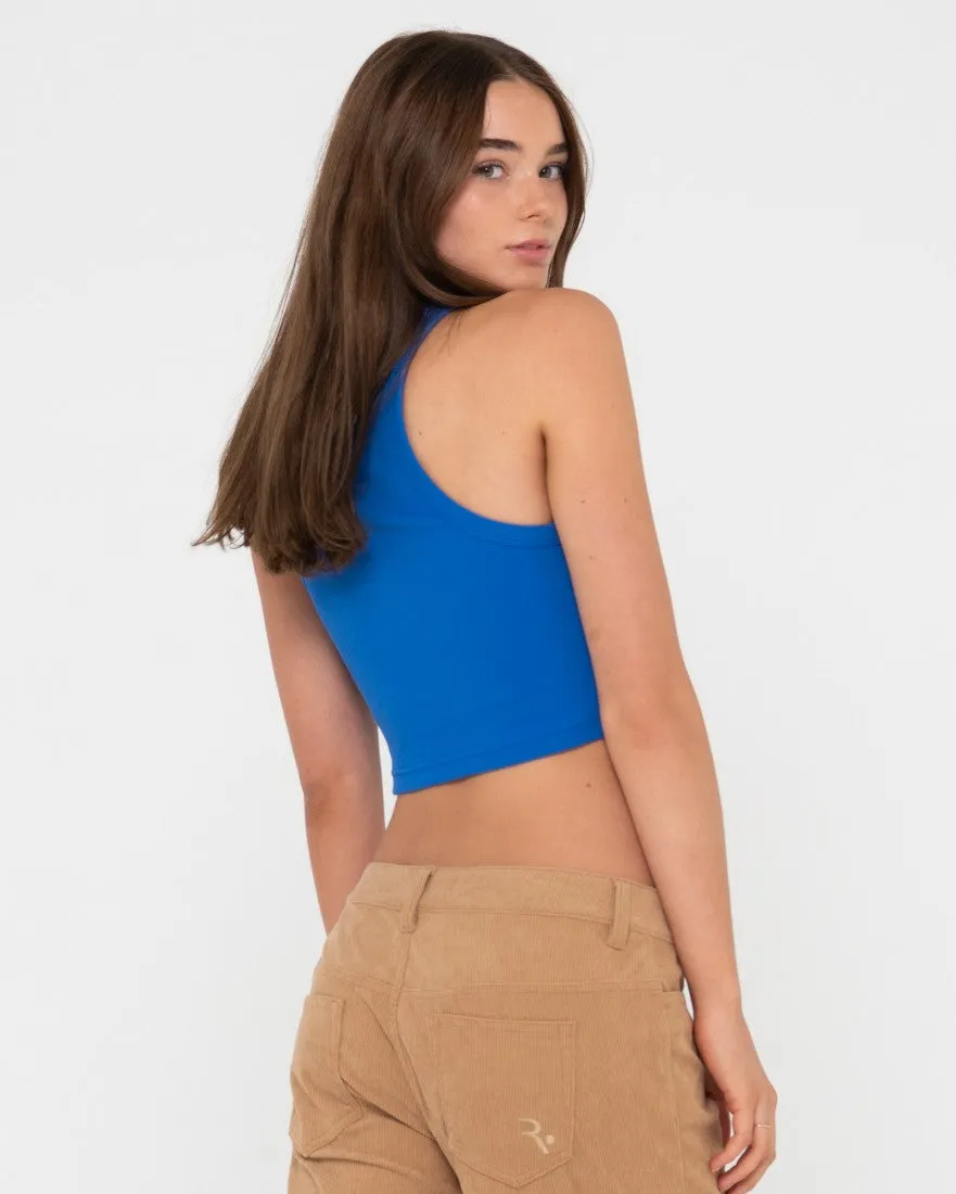 Pit Stop Ribbed Racer Tank