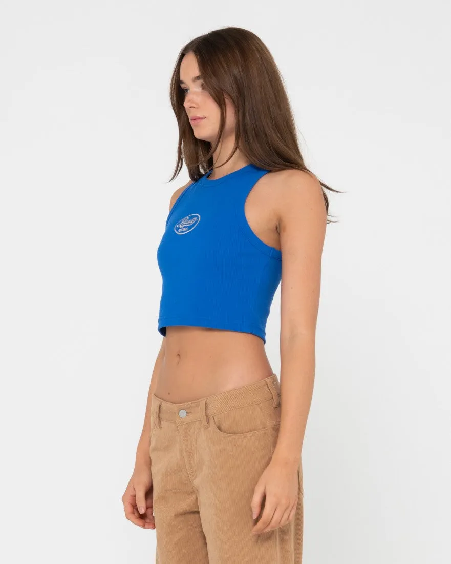 Pit Stop Ribbed Racer Tank
