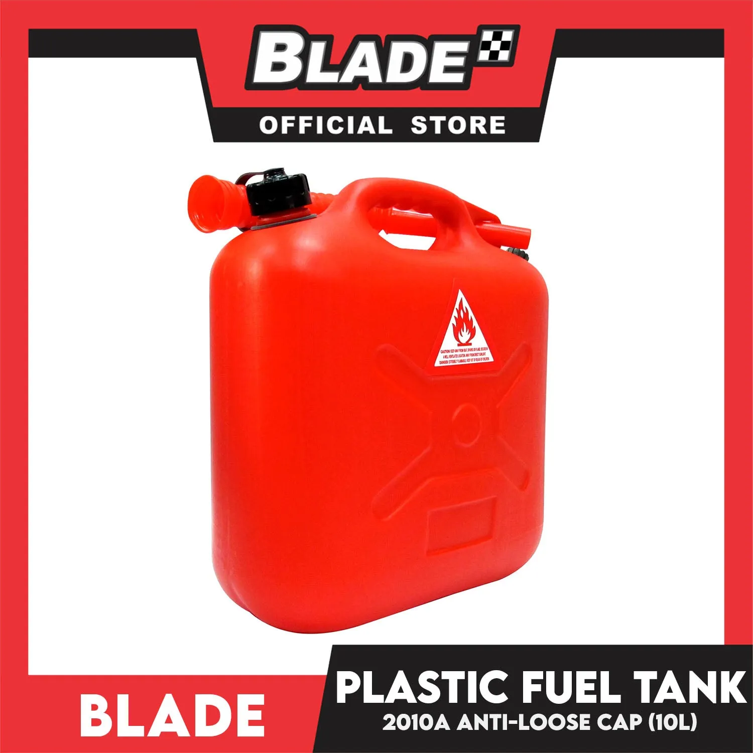 Plastic Fuel Tank 10-Liter Capacity 2010A (Red)