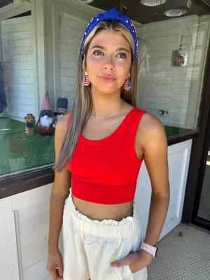 Play It Up Bralette: Red