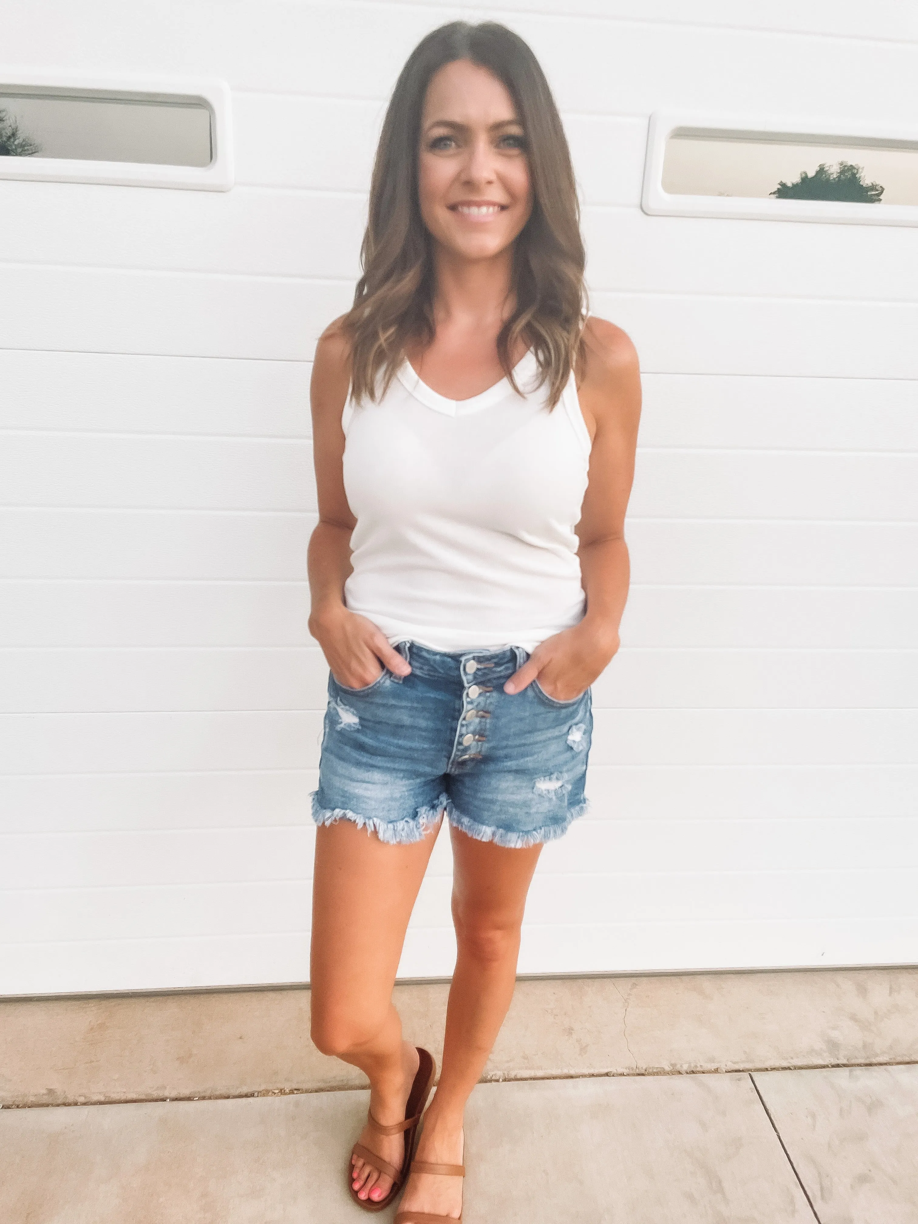 Presley V-Neck Ribbed Tank Top