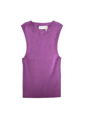 Purple Ribbed Tank..
