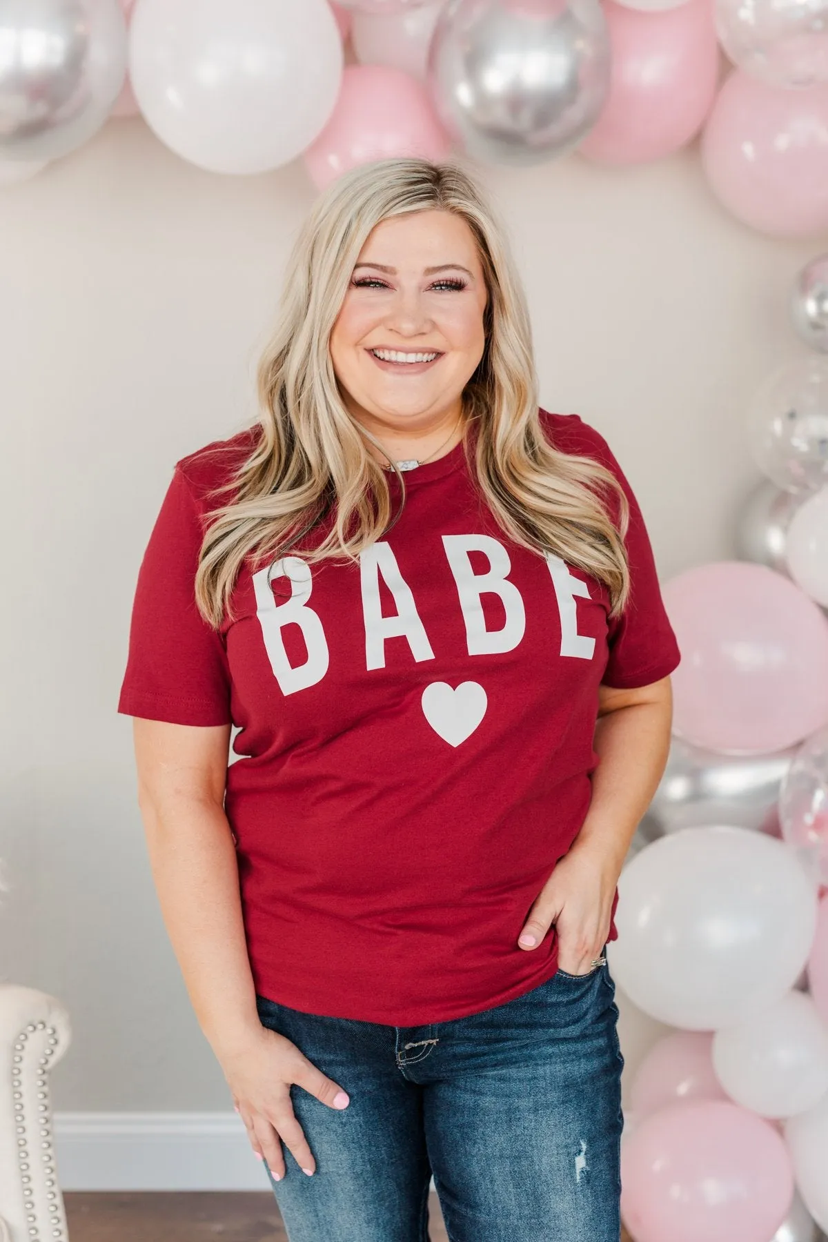 "Babe" Graphic Tee- Red