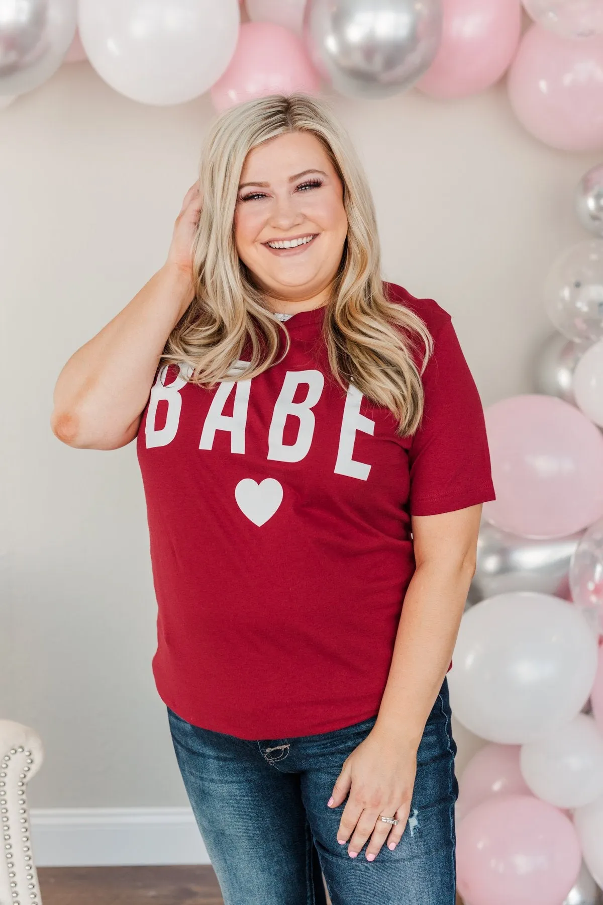 "Babe" Graphic Tee- Red