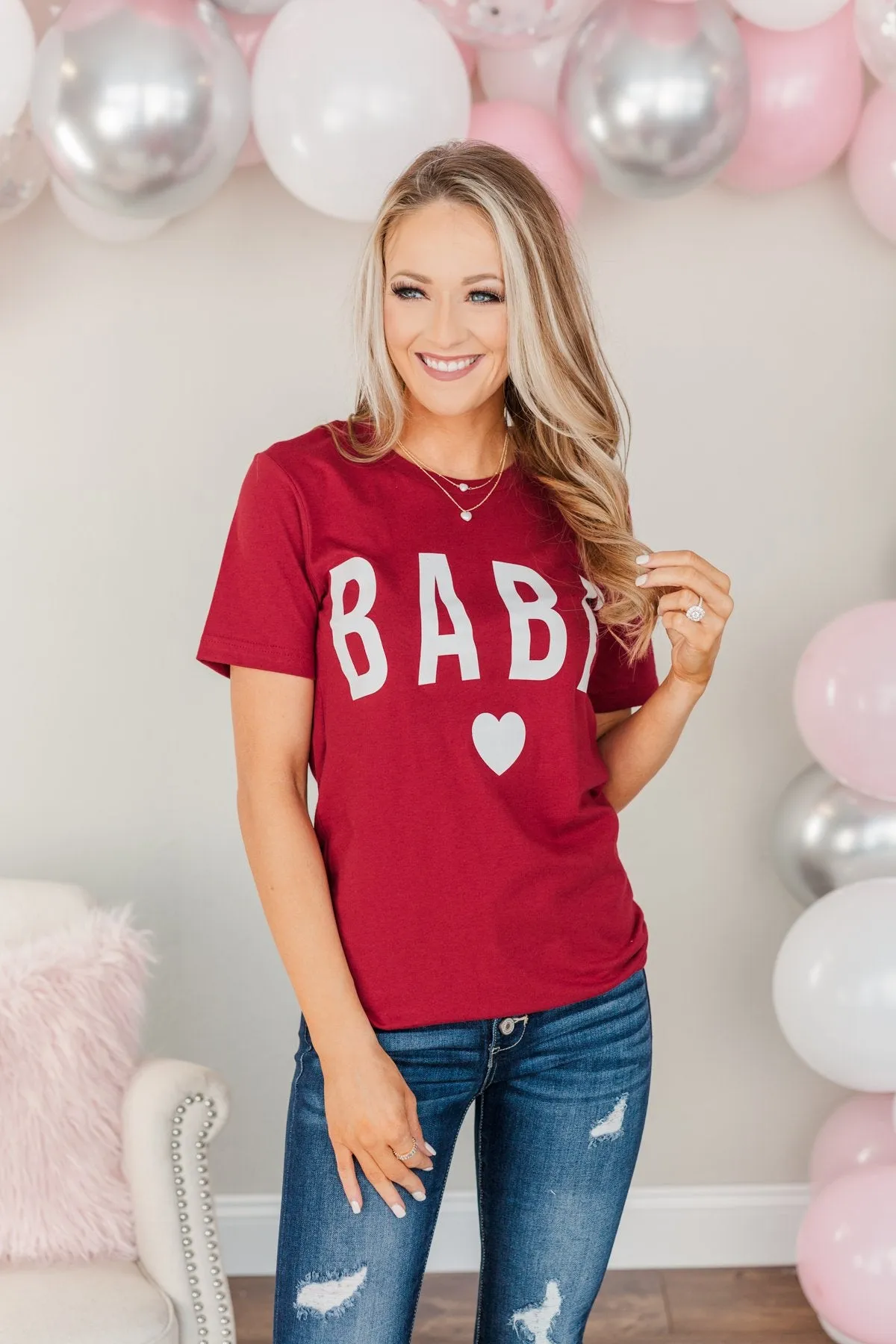 "Babe" Graphic Tee- Red