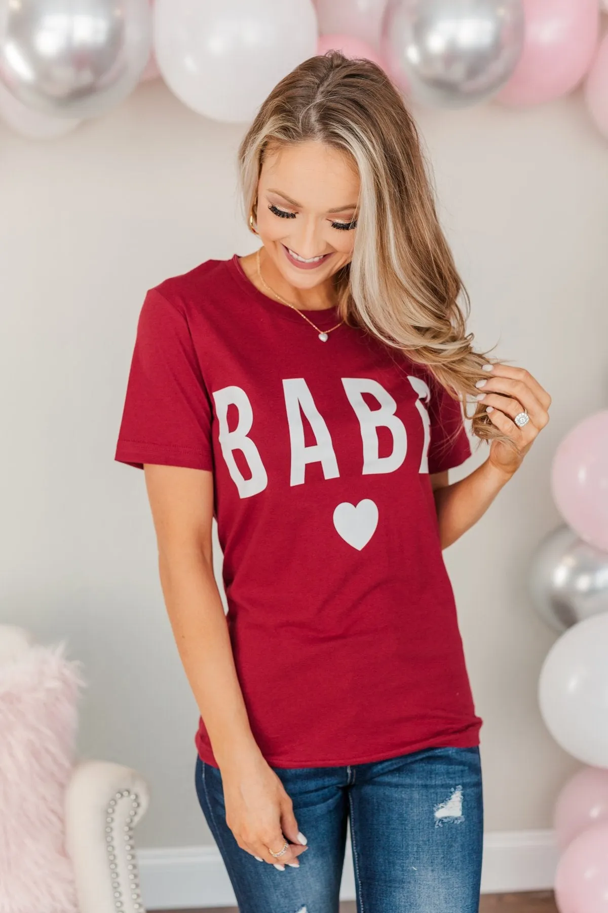 "Babe" Graphic Tee- Red
