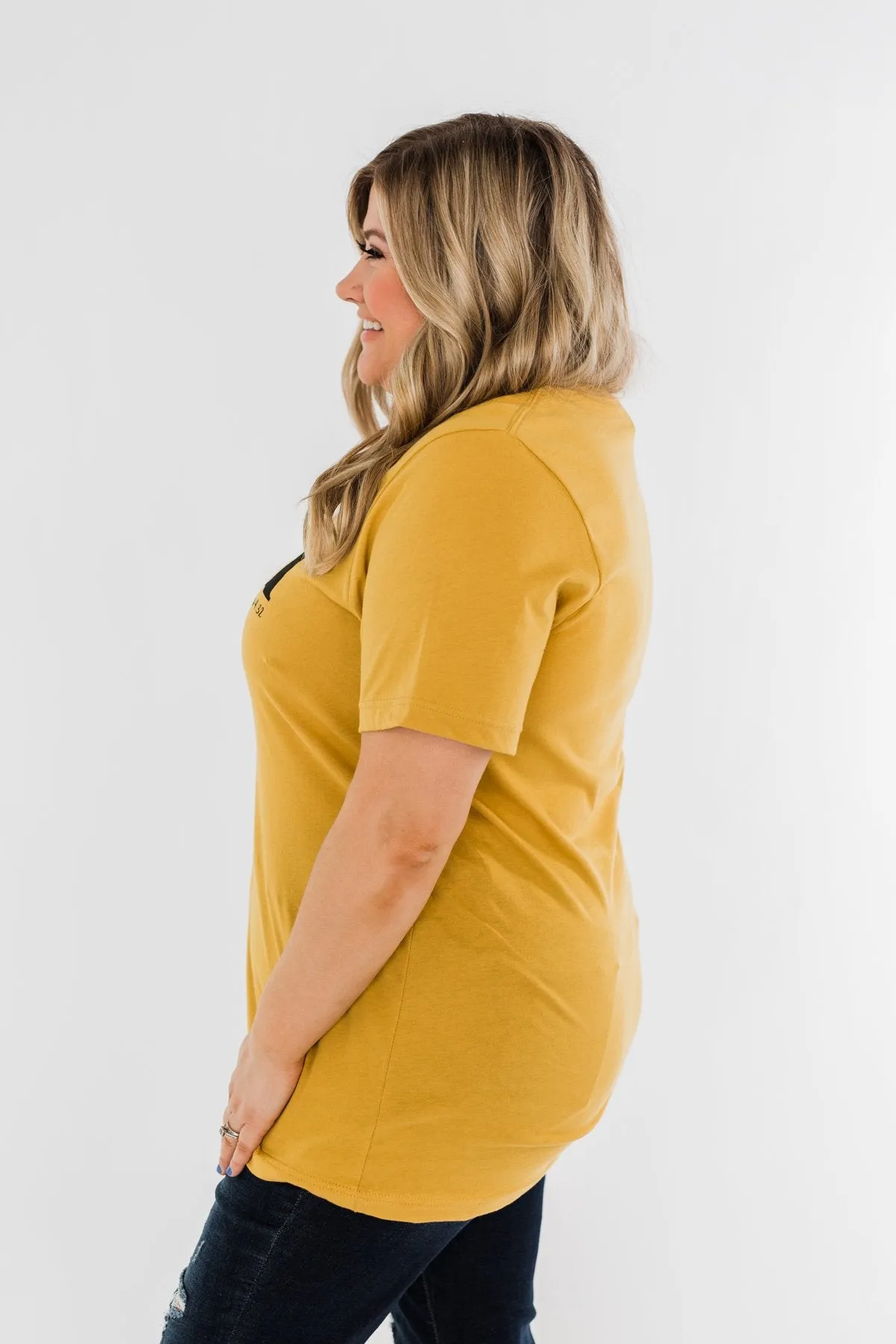 "Bee Kind" Ephesians 4:32 Graphic Tee- Mustard
