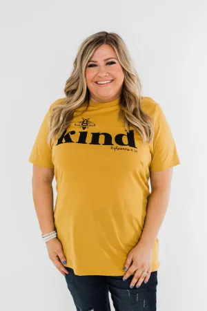 "Bee Kind" Ephesians 4:32 Graphic Tee- Mustard