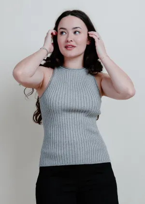 Ranee Ribbed Tank - Silver