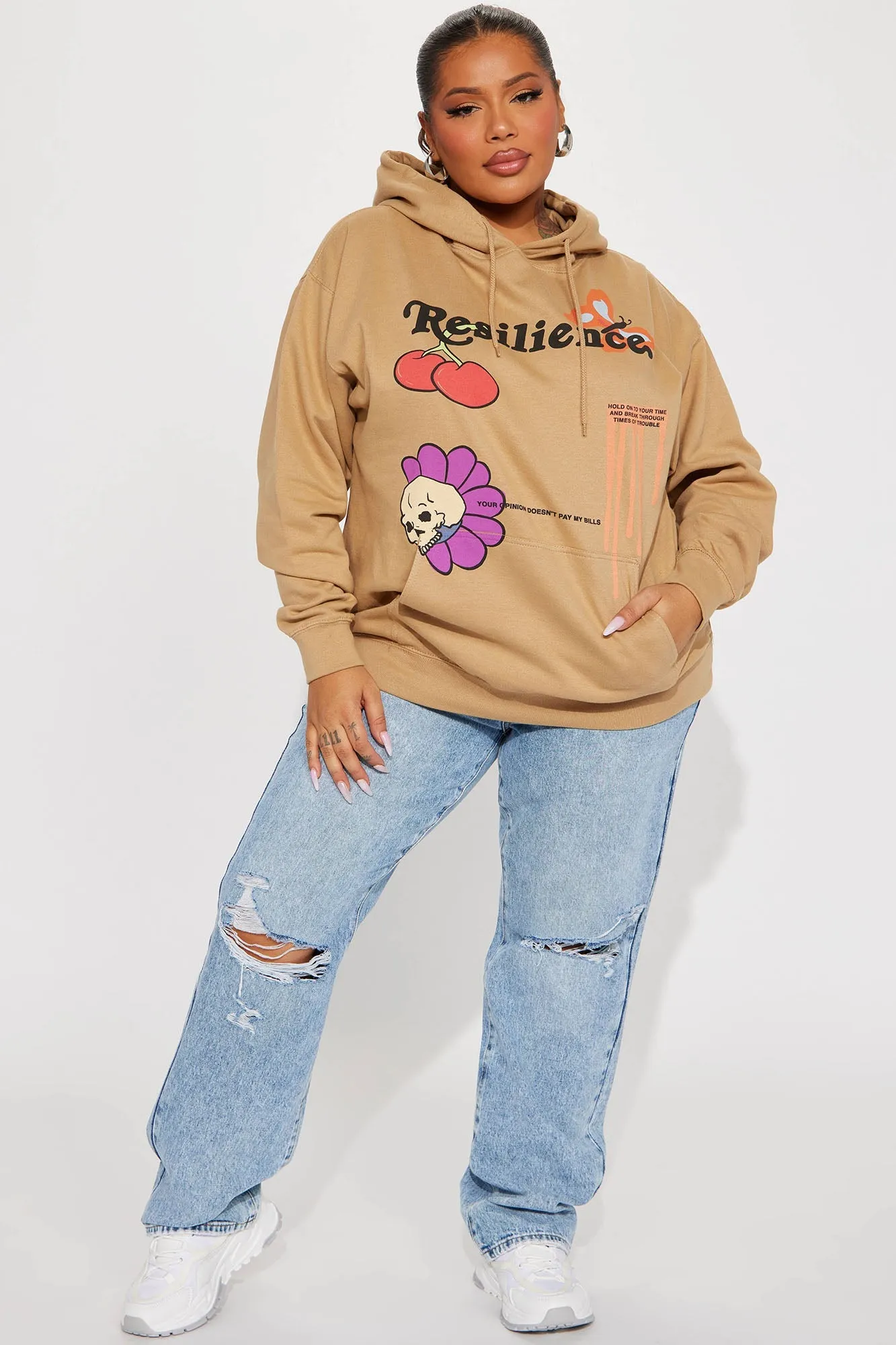 Resilience Graphic Hoodie - Nude