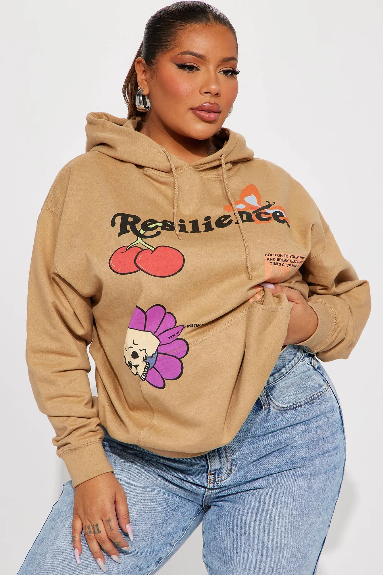 Resilience Graphic Hoodie - Nude