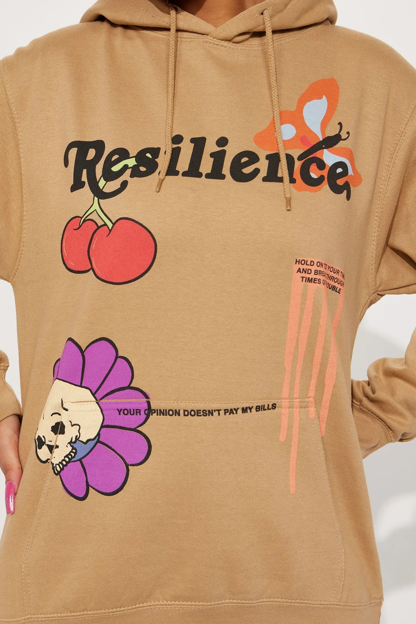 Resilience Graphic Hoodie - Nude