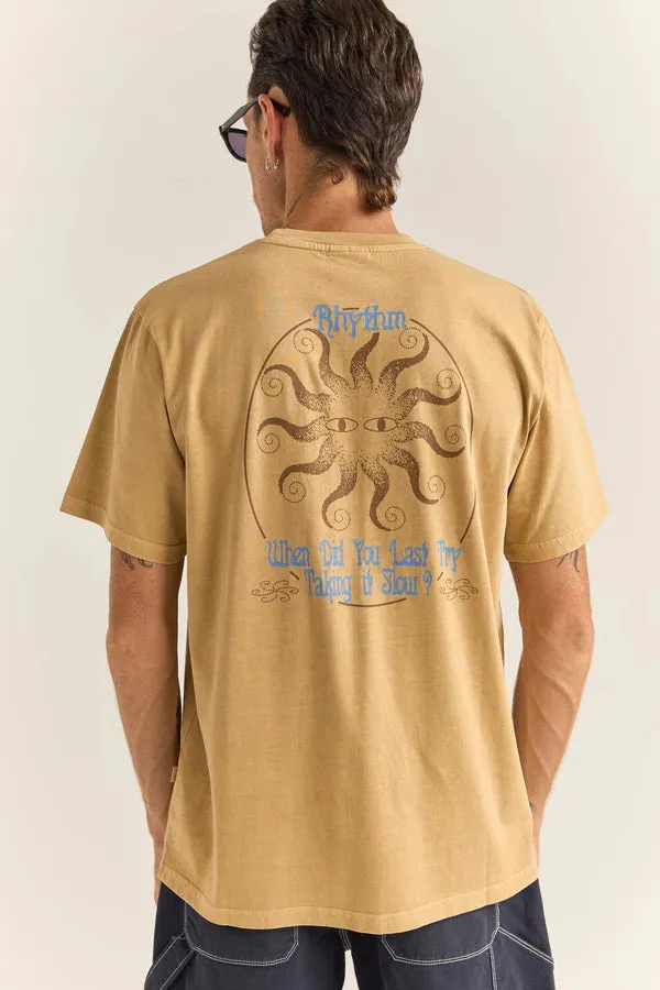 Rhythm Sun Vintage Short Sleeve T-Shirt - Macadamia