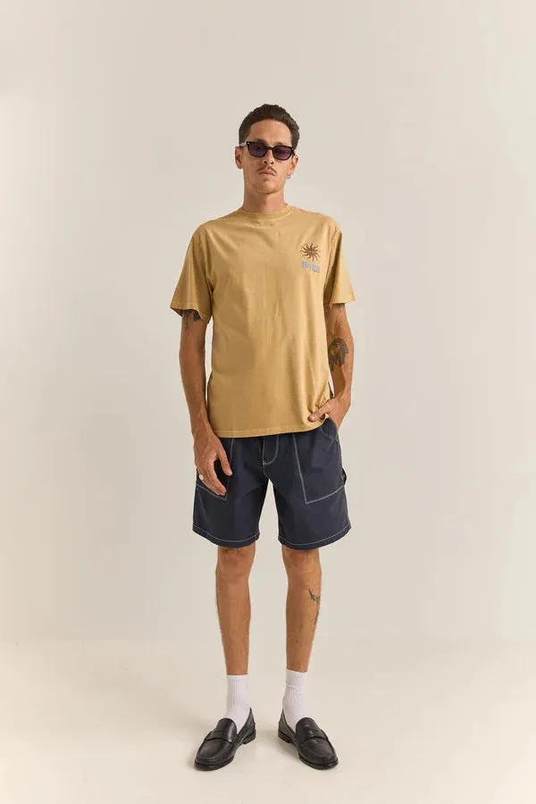Rhythm Sun Vintage Short Sleeve T-Shirt - Macadamia