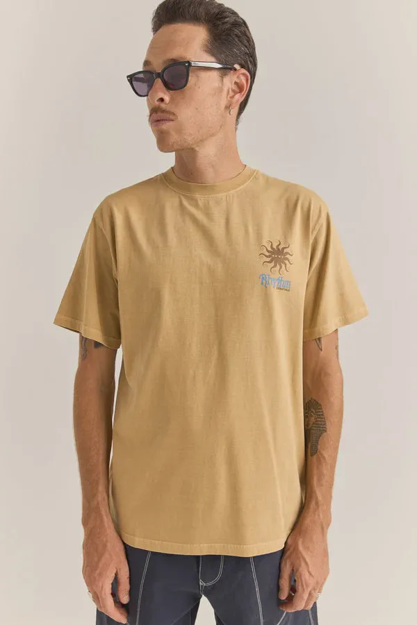 Rhythm Sun Vintage Short Sleeve T-Shirt - Macadamia