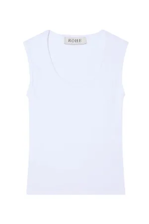 Rib Tank Top | White