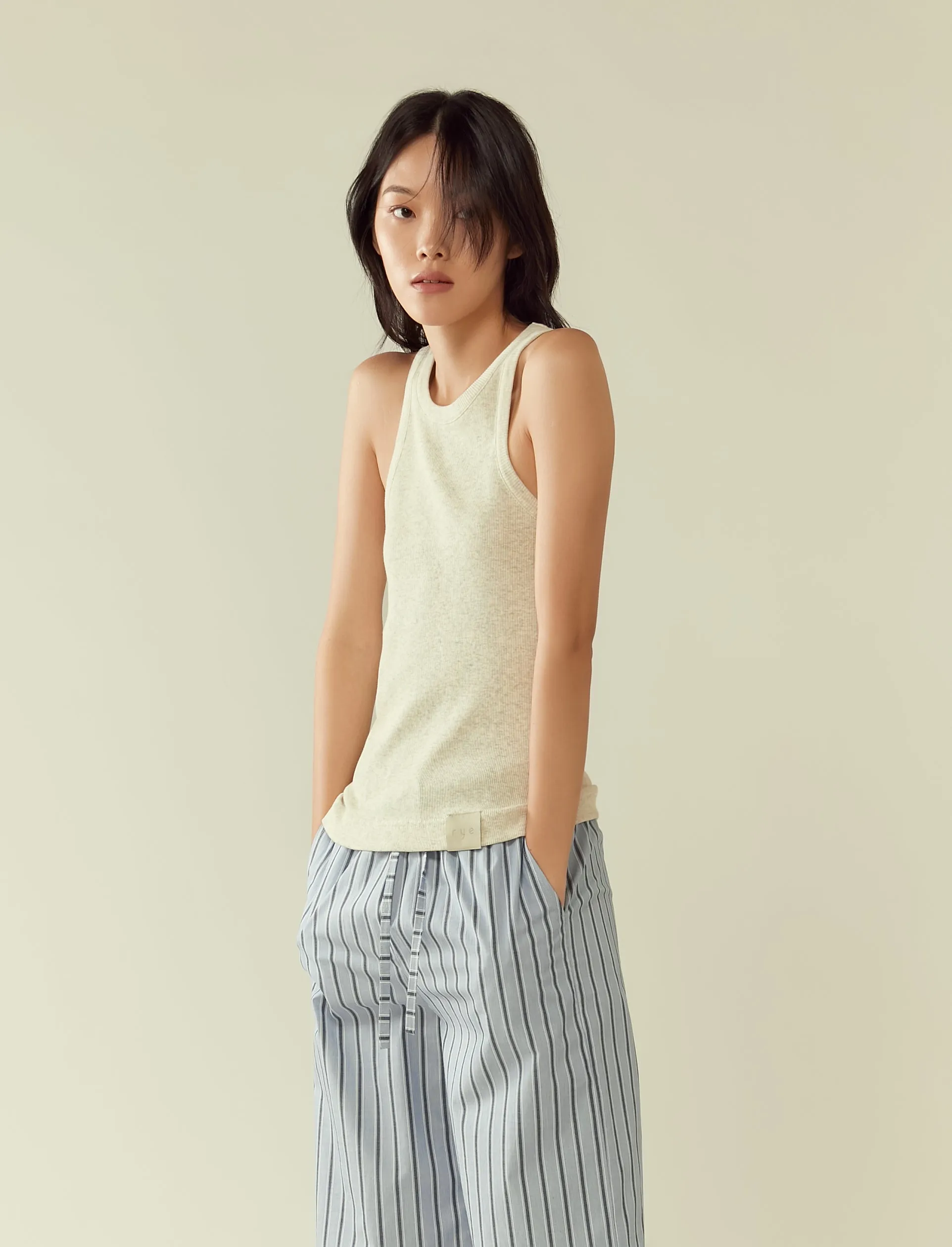 ribbed jersey tank