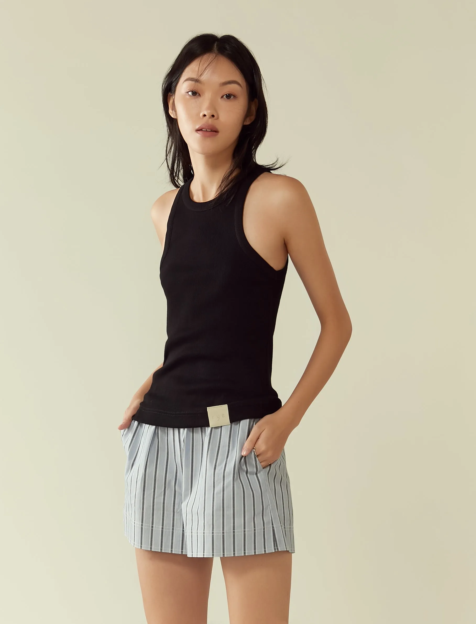 ribbed jersey tank