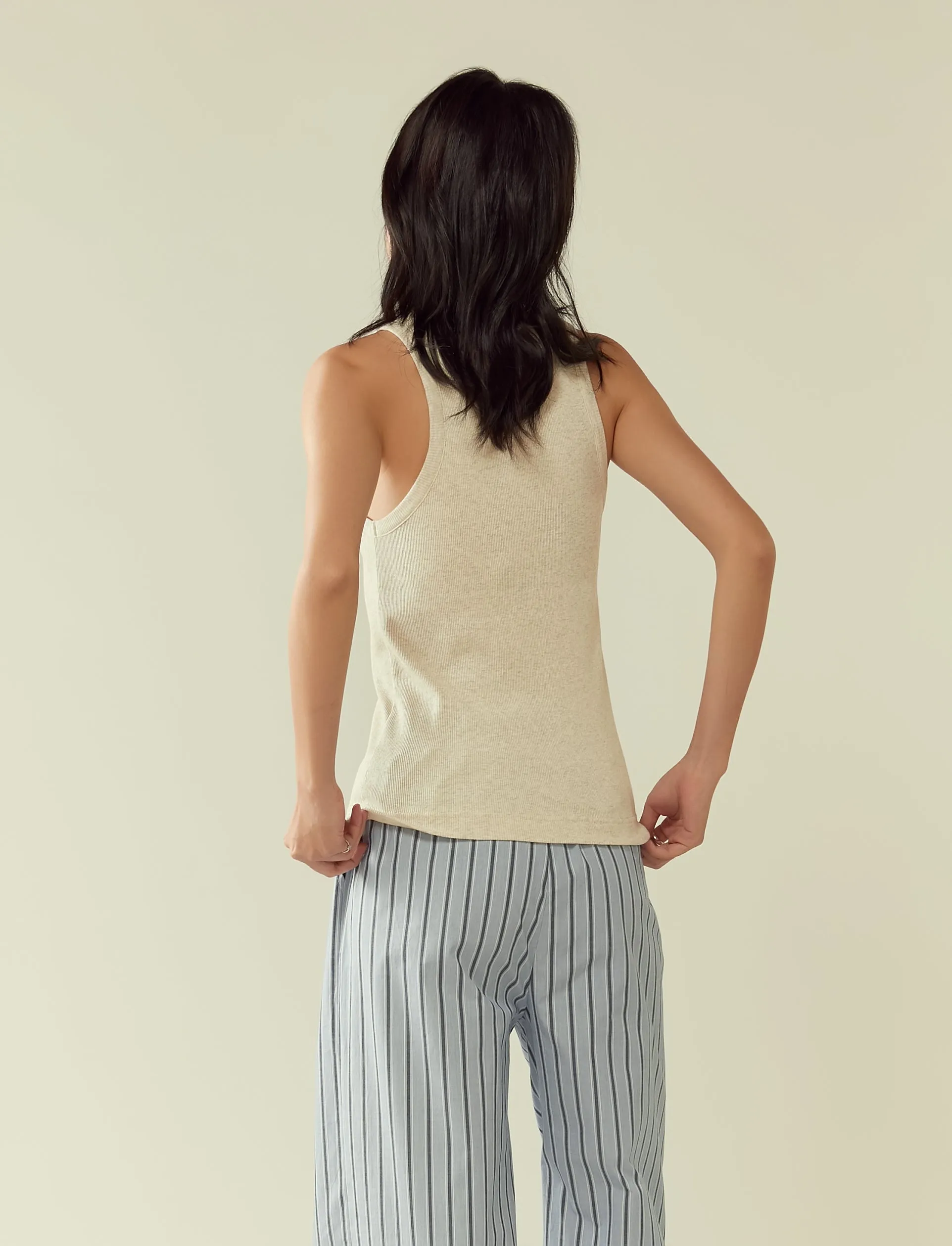 ribbed jersey tank