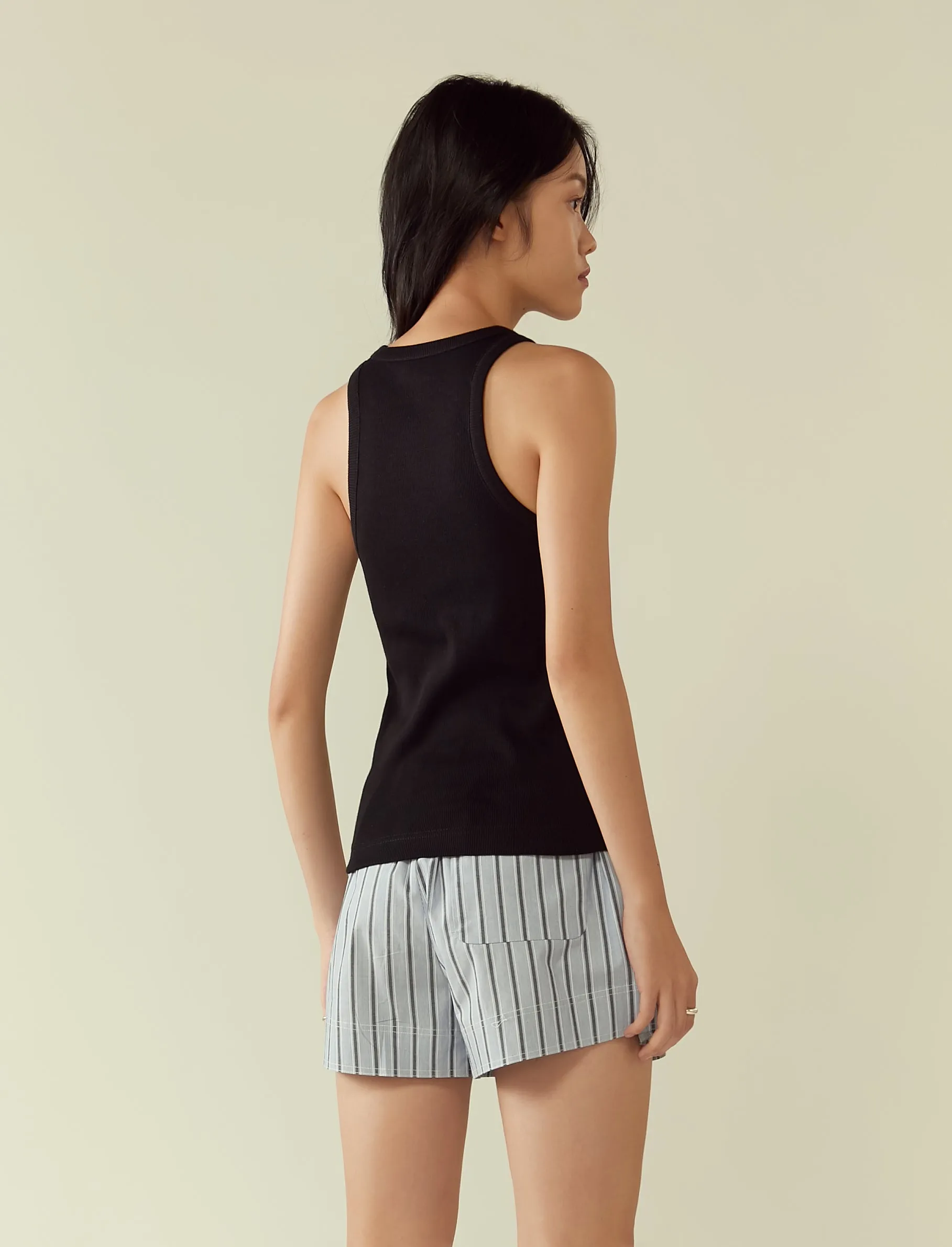 ribbed jersey tank