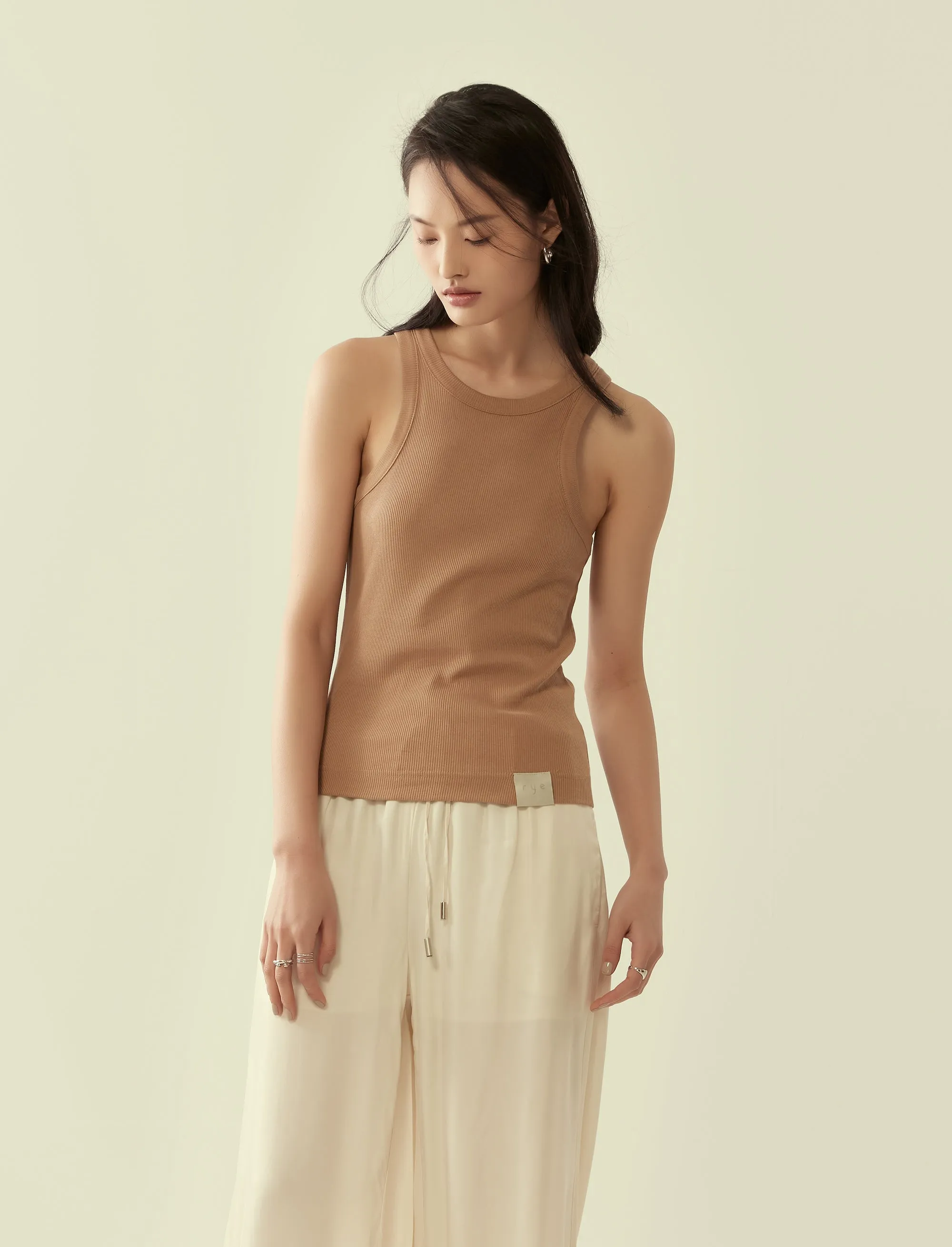 ribbed jersey tank