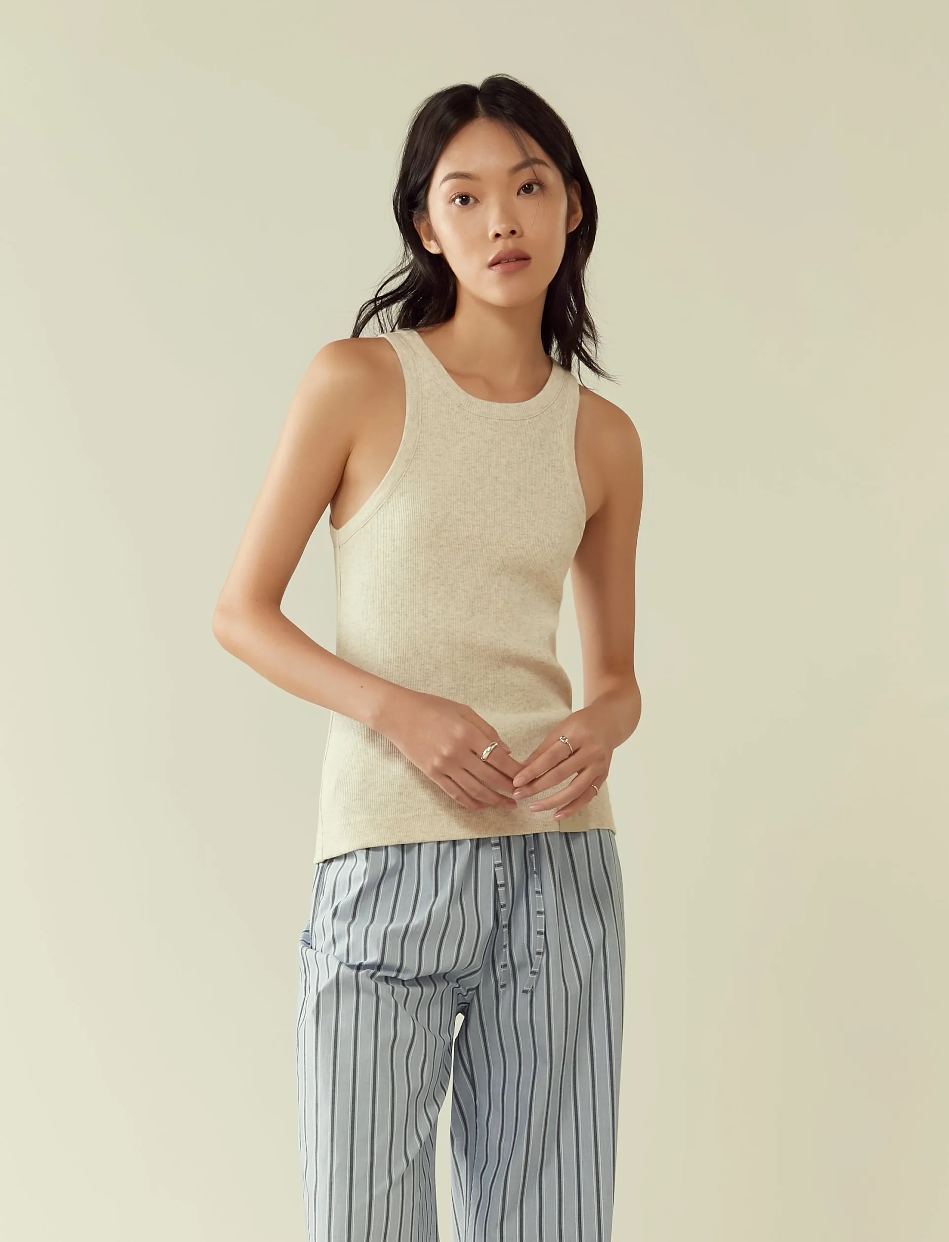 ribbed jersey tank