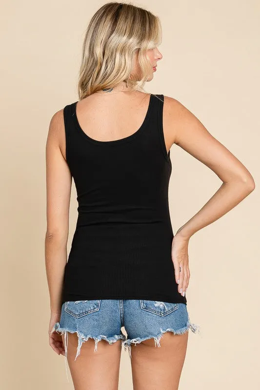 Ribbed Knit Tank Top