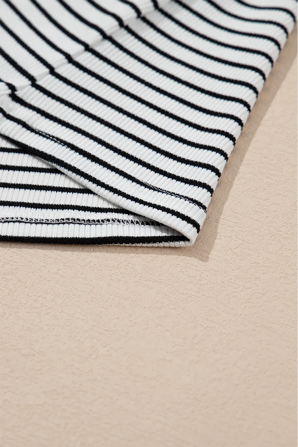Ribbed Knit U Neck Tank Top