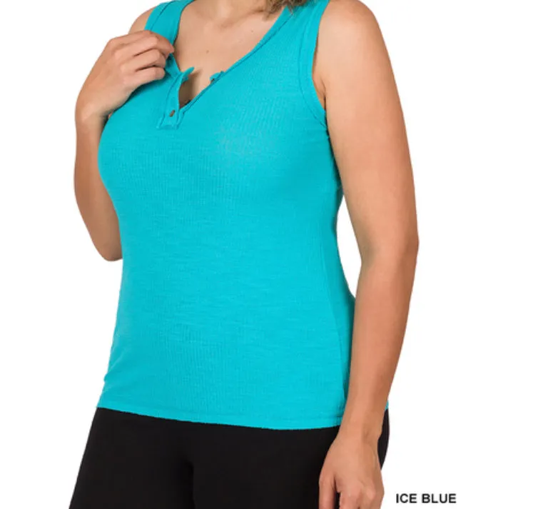 Ribbed Sunny Daze Zenana  Tank Top