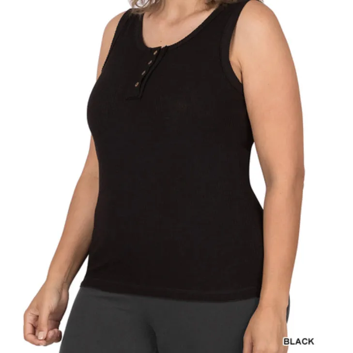 Ribbed Sunny Daze Zenana  Tank Top