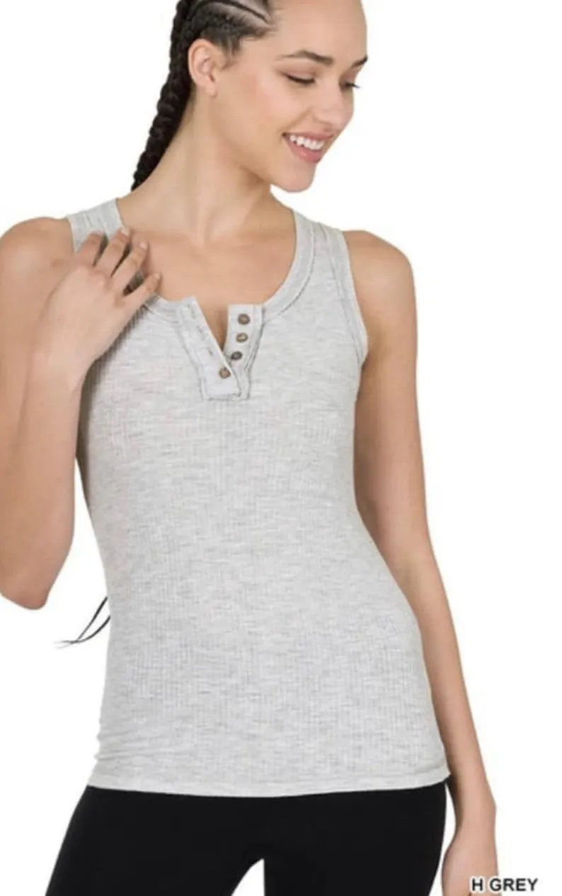 Ribbed Sunny Daze Zenana  Tank Top