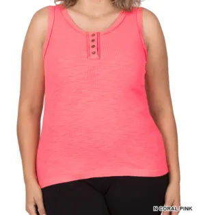 Ribbed Sunny Daze Zenana  Tank Top