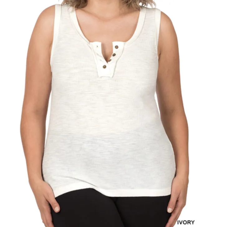 Ribbed Sunny Daze Zenana  Tank Top