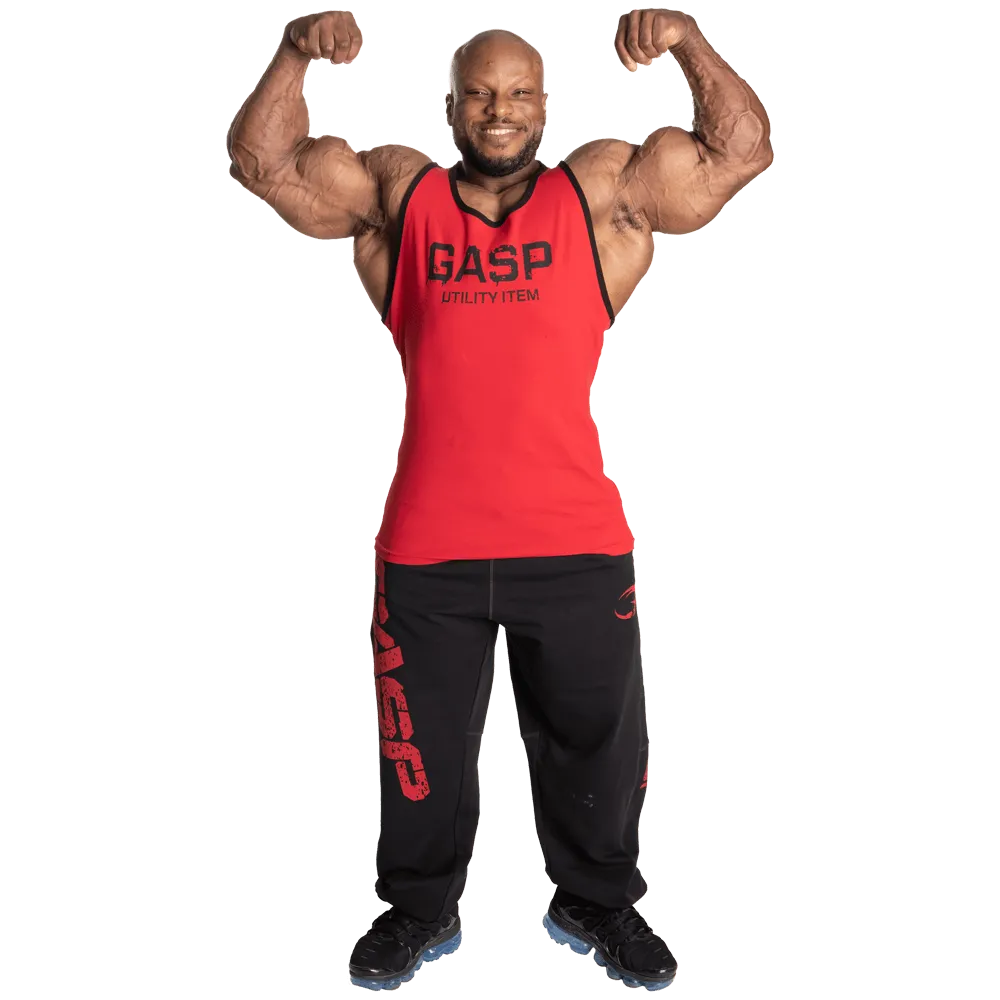 Ribbed T-back - Chili Red