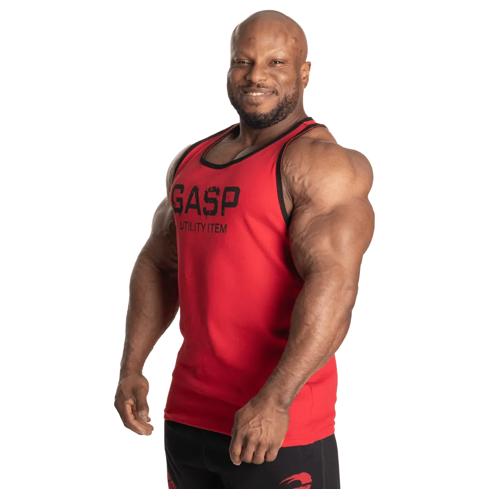 Ribbed T-back - Chili Red