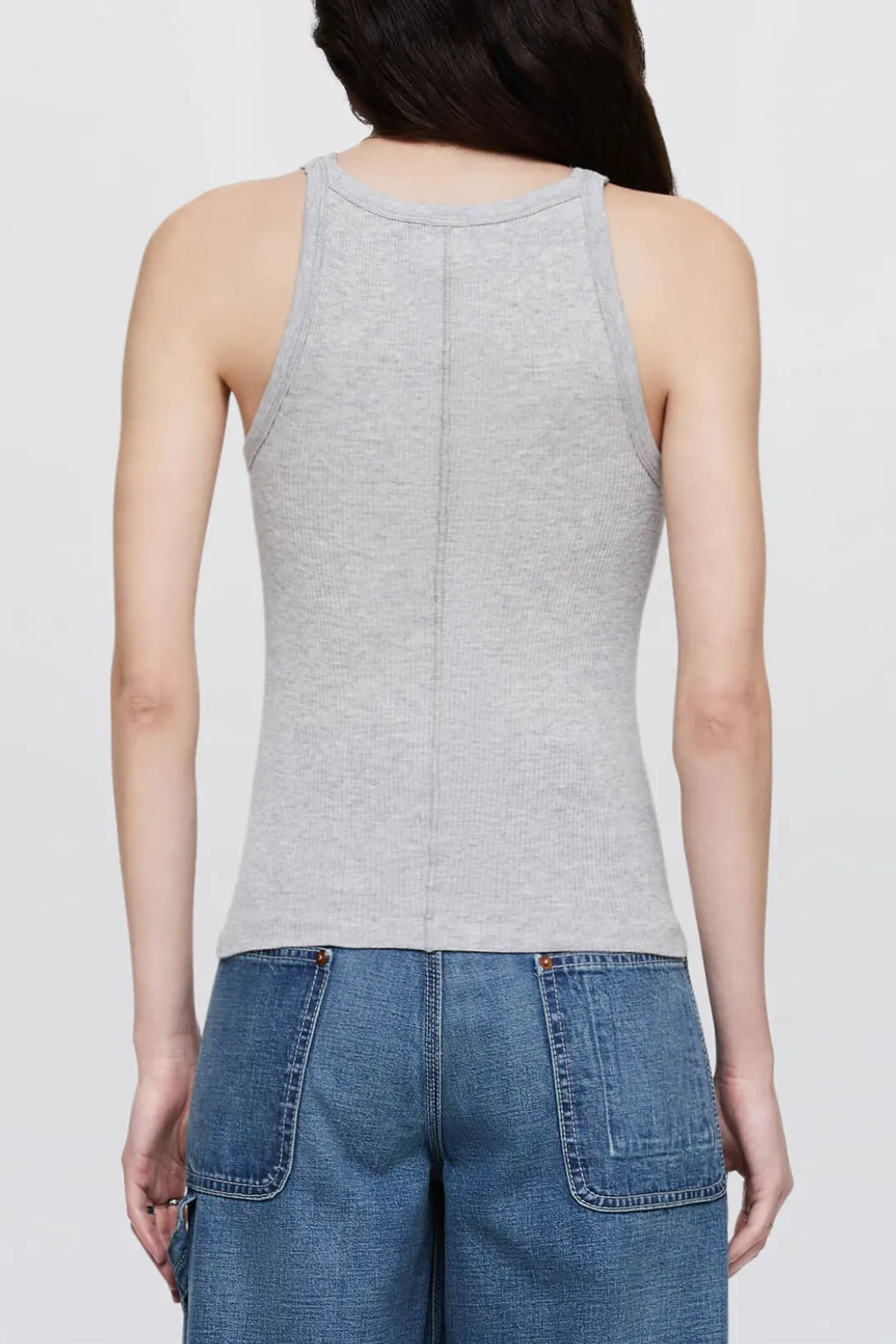 Ribbed Tank | Heather Grey