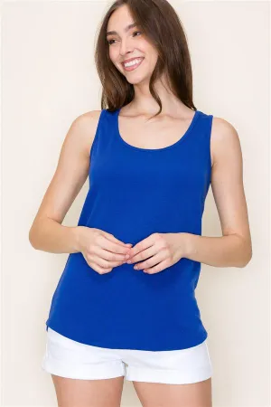 Ribbed Tank - Royal Blue
