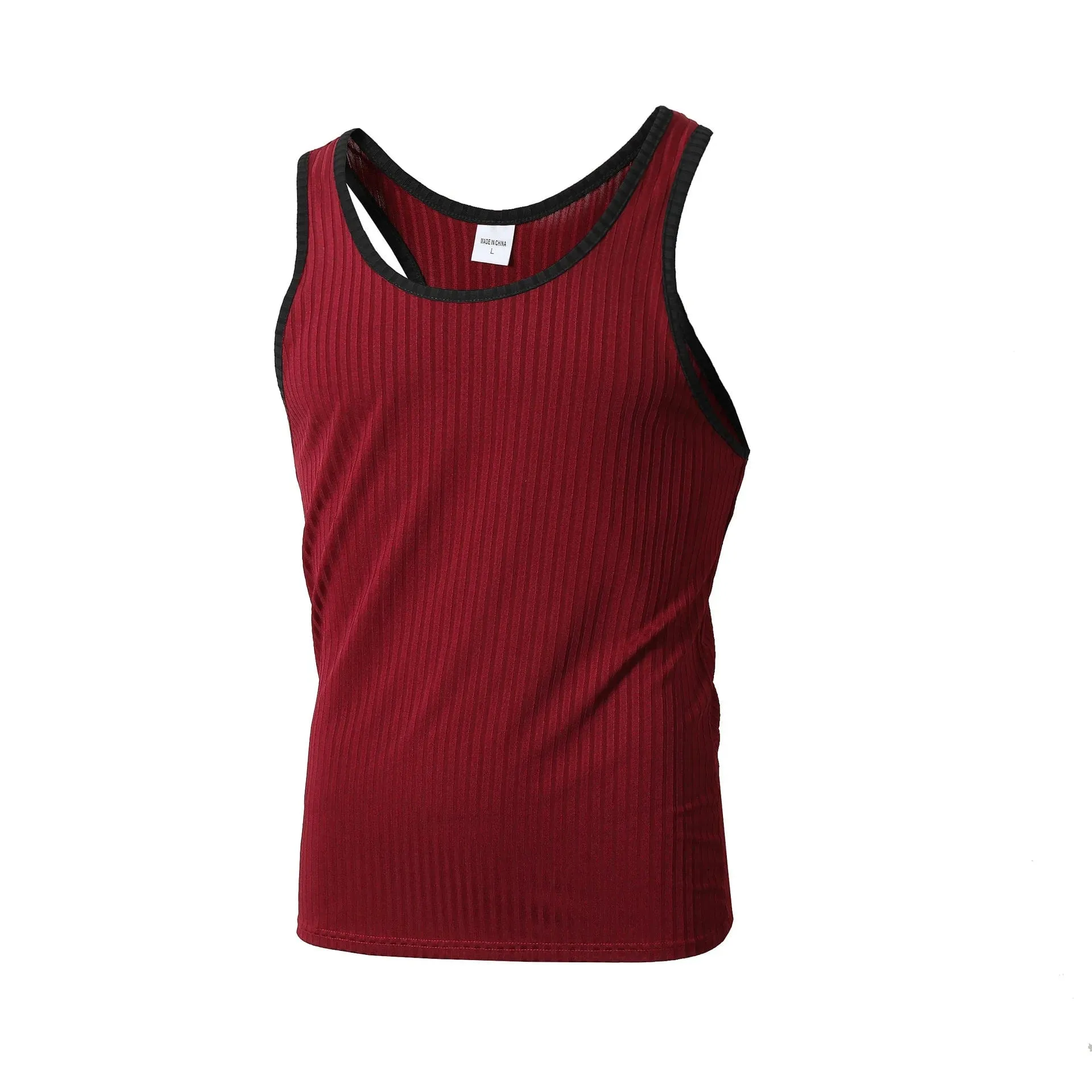 Ribbed Two-Tone Tank Top