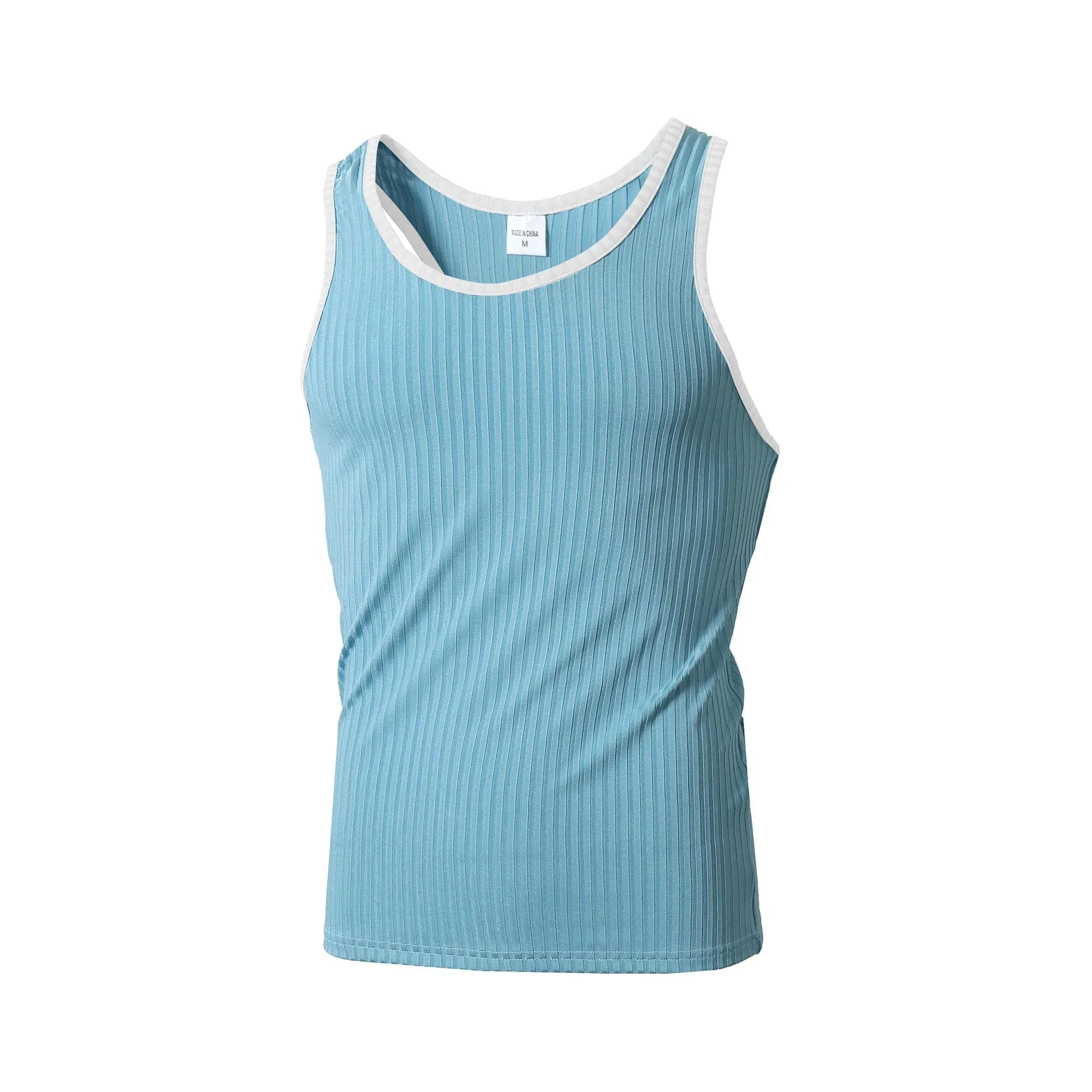Ribbed Two-Tone Tank Top