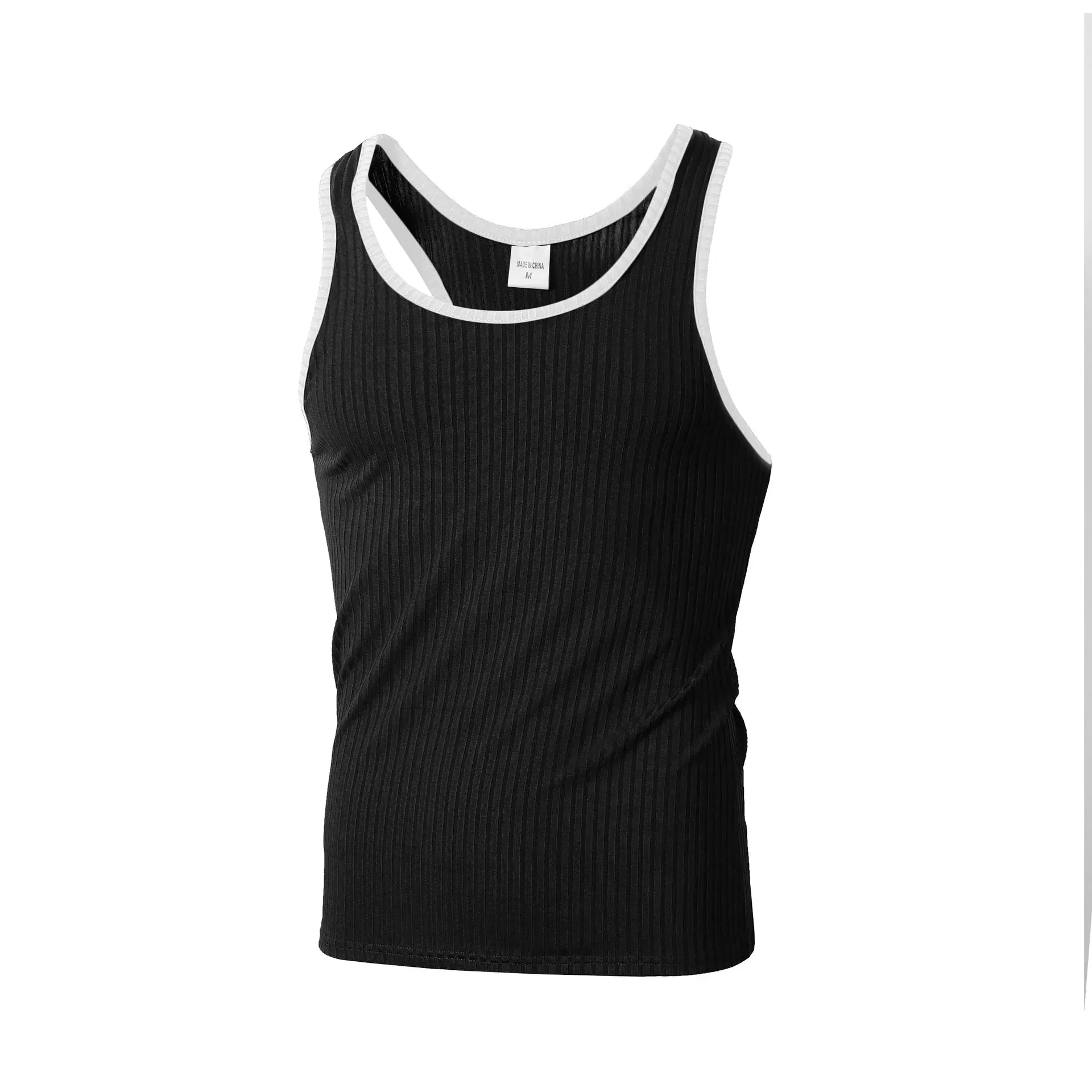 Ribbed Two-Tone Tank Top