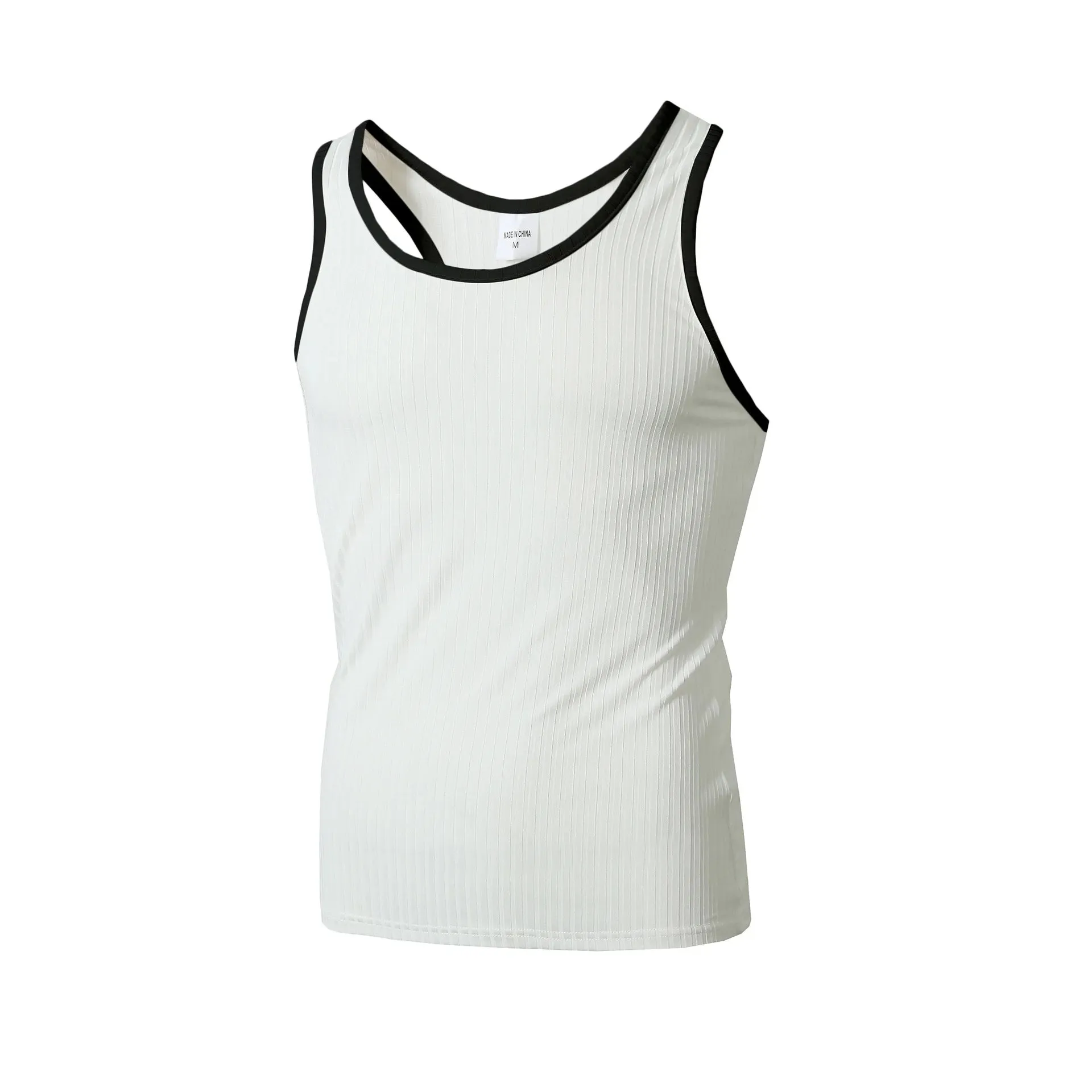 Ribbed Two-Tone Tank Top