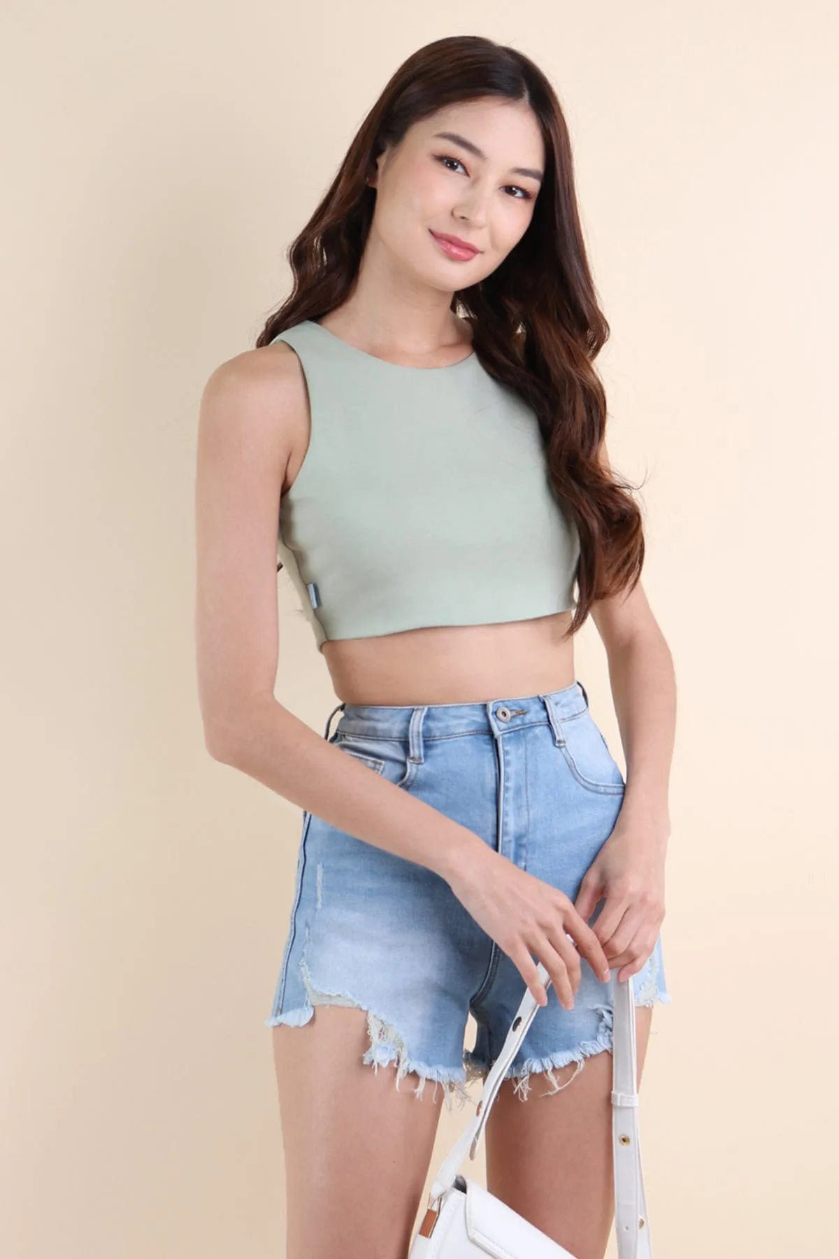 RILEY RACER PADDED TOP IN SAGE