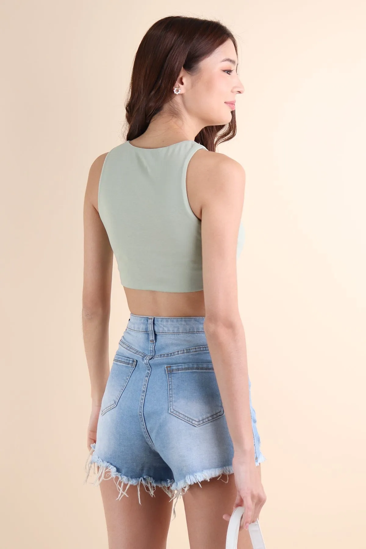 RILEY RACER PADDED TOP IN SAGE